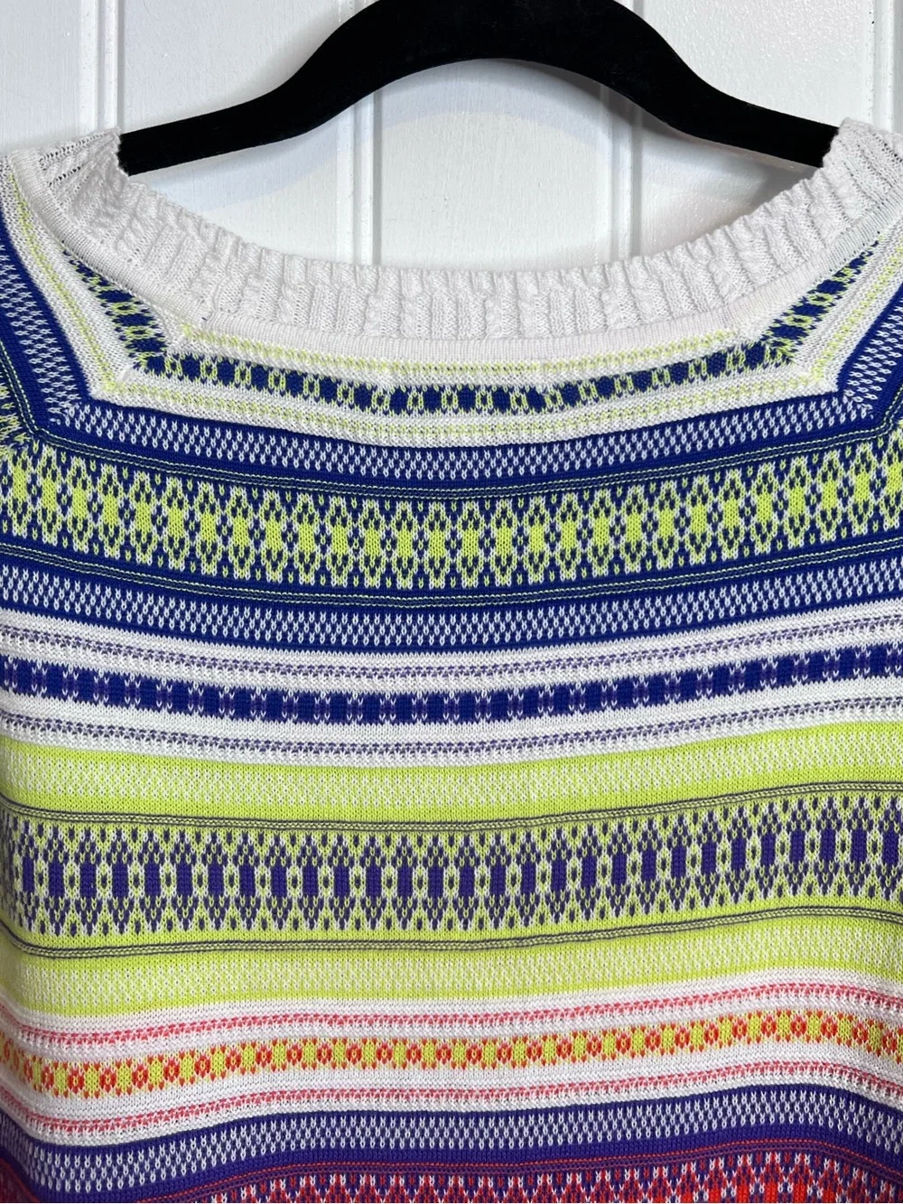 Tyler Boe Multicolor Striped Fair Isle Crewneck Sweater.‎ Size Small.